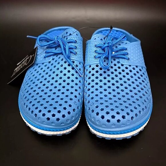 Cromer Resortwear Clogs Blue and White Girls Size 4/5 NWT - Picture 3 of 12